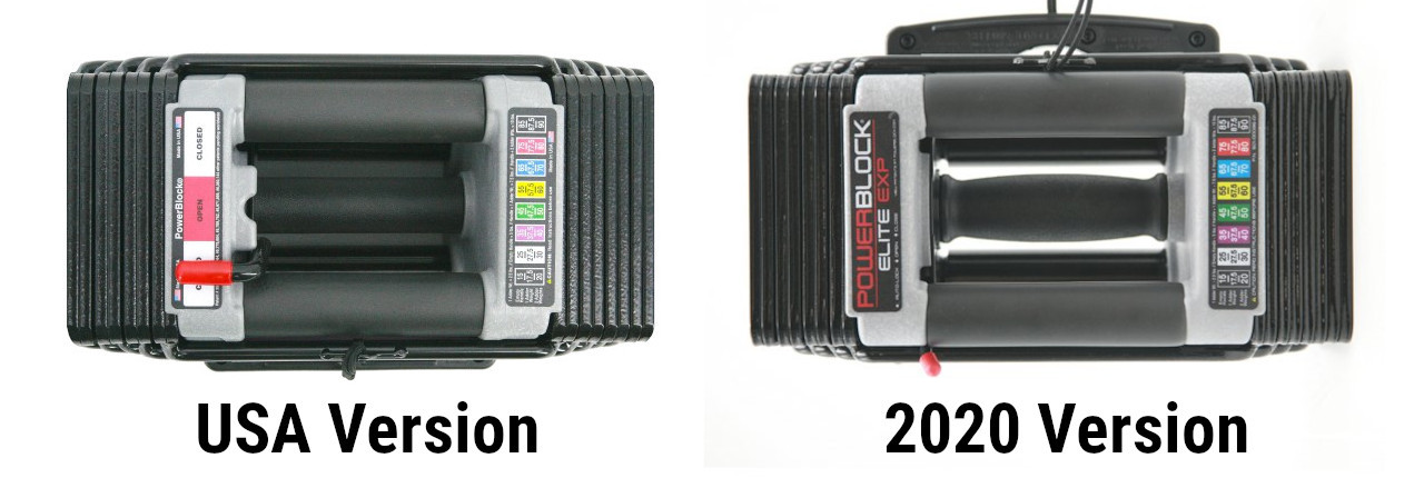 PowerBlock Elite Dumbbells Top View USA vs 2020